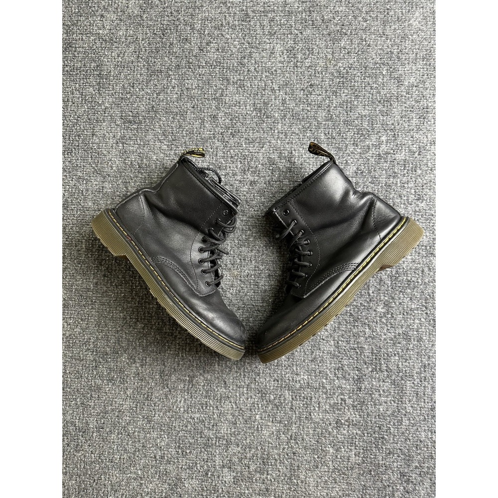Womens Dr Martens Black Leather 8 Eye Lace Up Boots Made in Laos, Size US 5